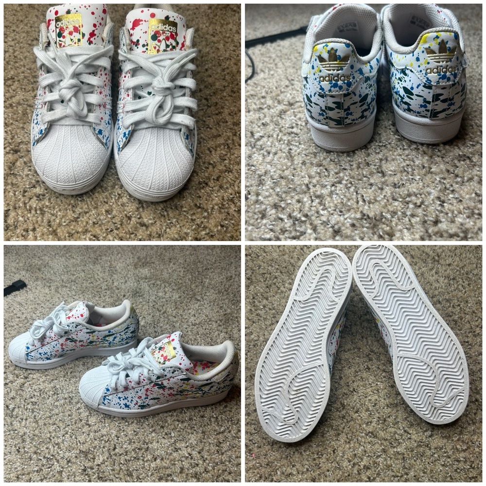 Adidas  shoes for kids 4.5Y and a women size 6.5